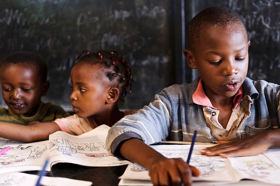 Children in classroom,Kenya