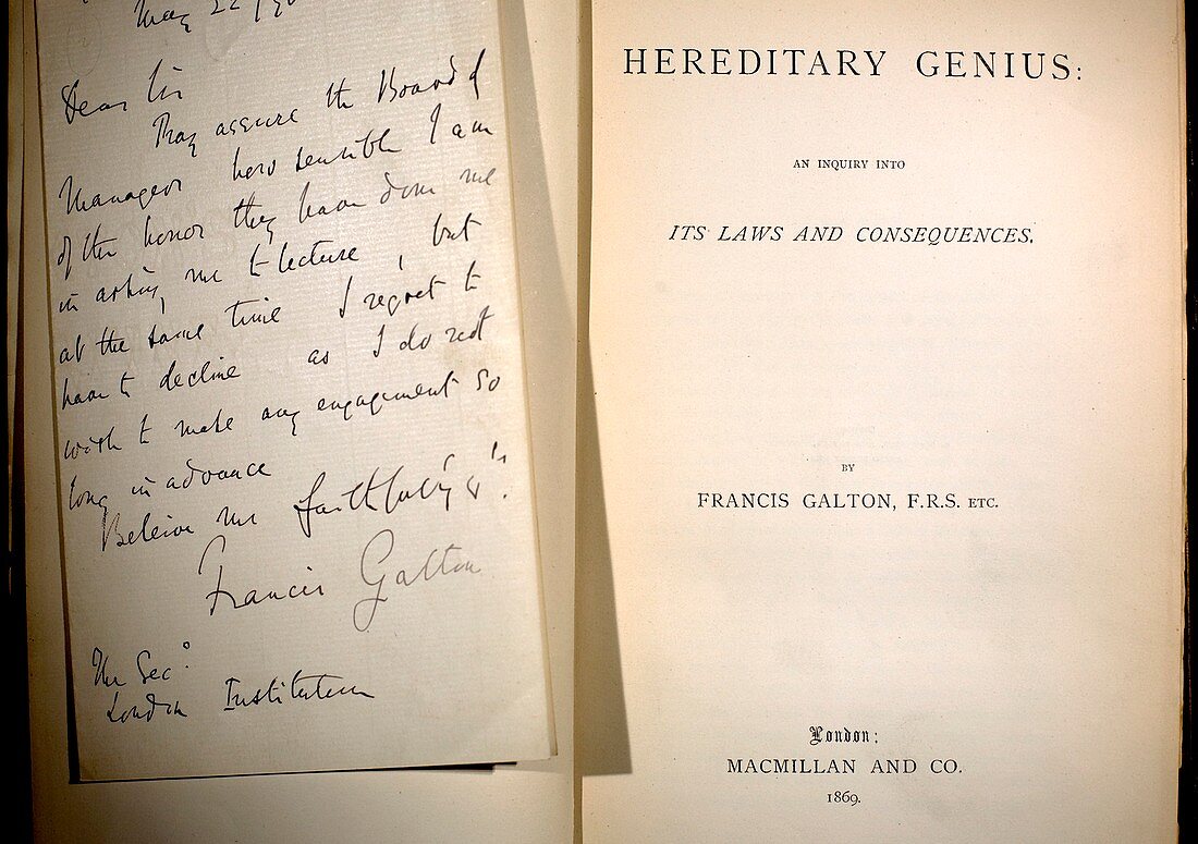 1869 Galton signature 'Hereditary Genius'