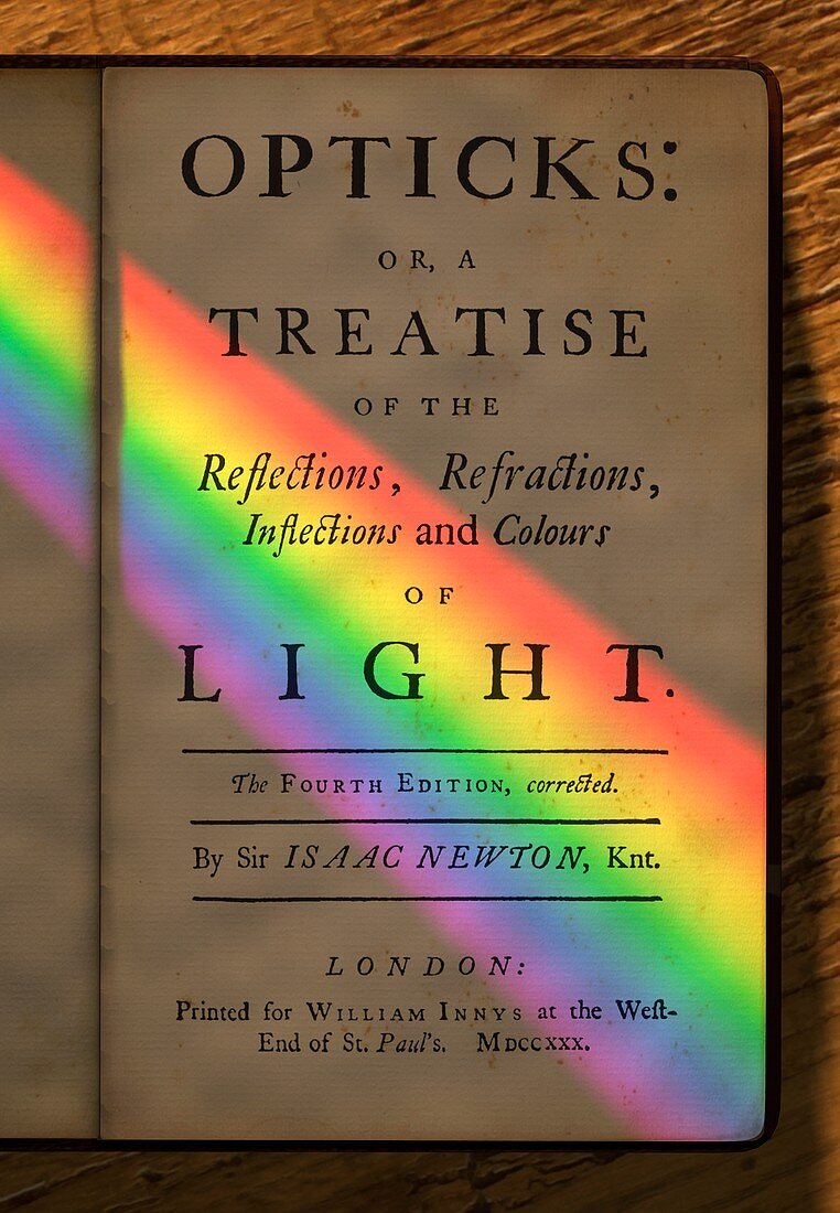 Newton's Opticks with colour Spectrum
