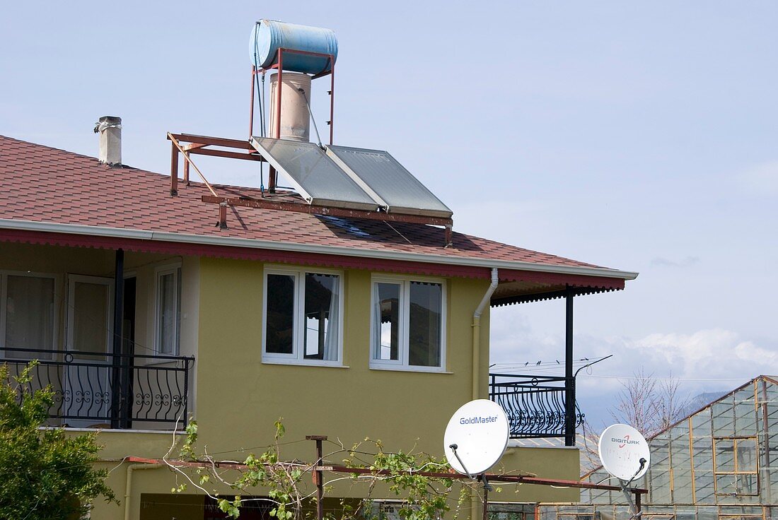 Solar water heating in rural Turkey