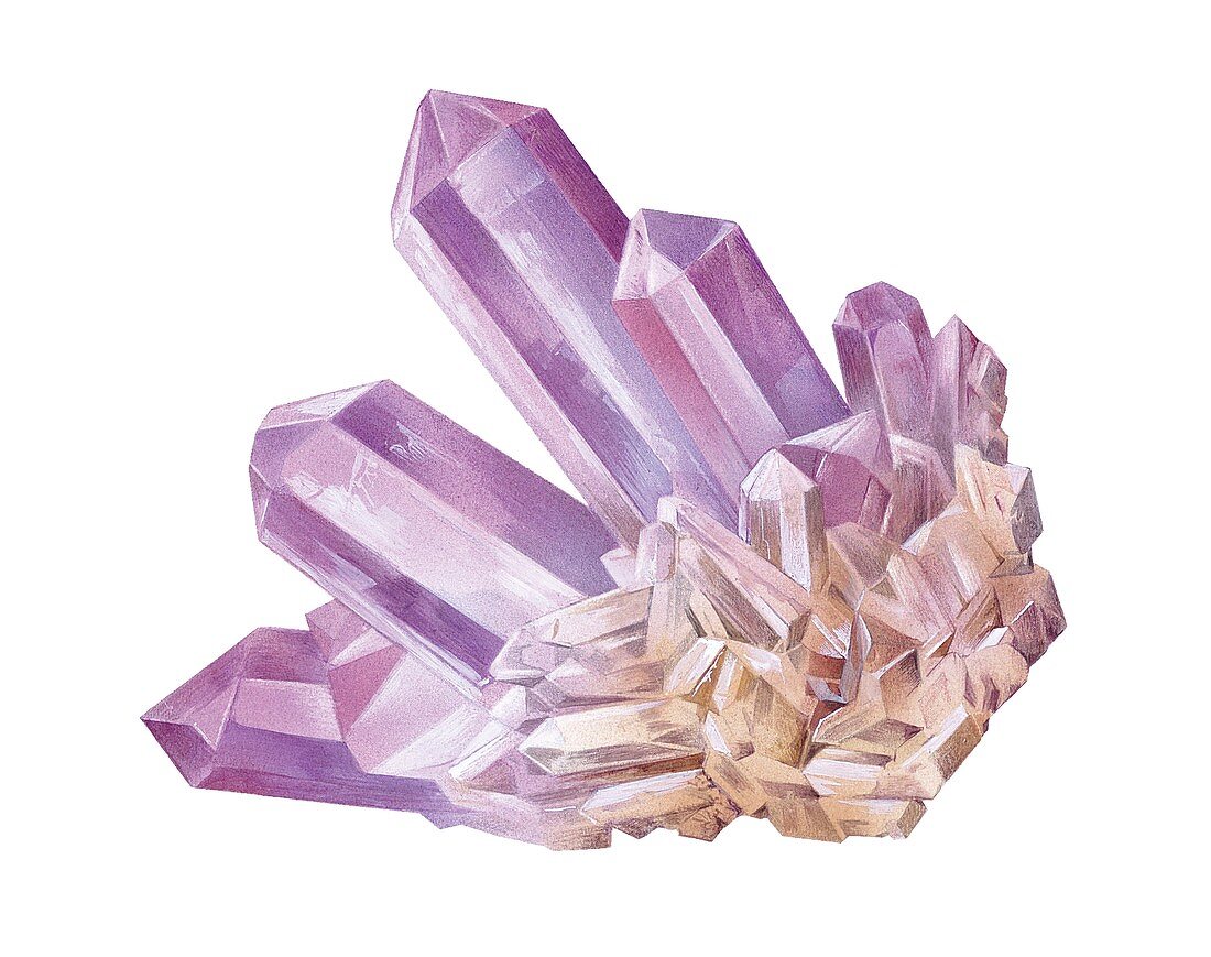 Rose quartz mineral,artwork