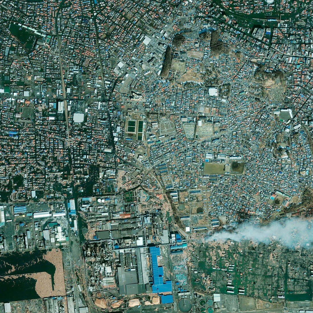 Ishinomaki,Japan,satellite image