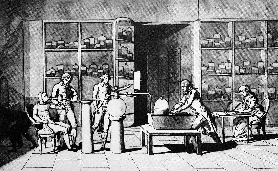 Lavoisier respiration experiment,1770s