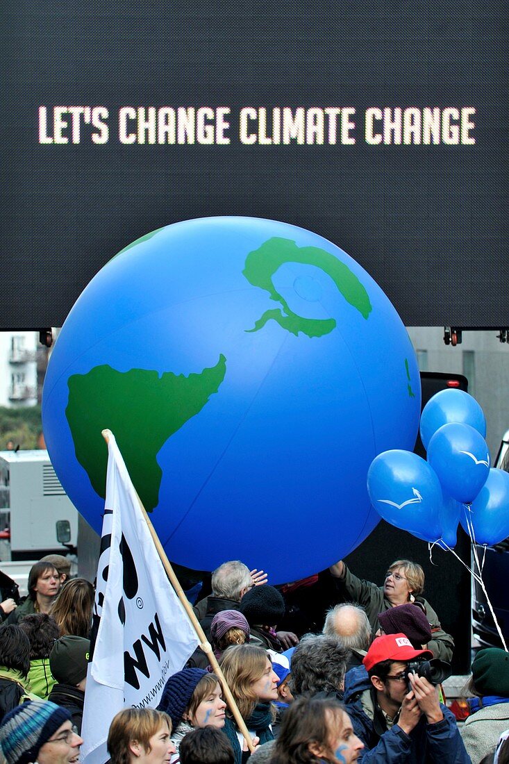 Climate change protest,Brussels,2009