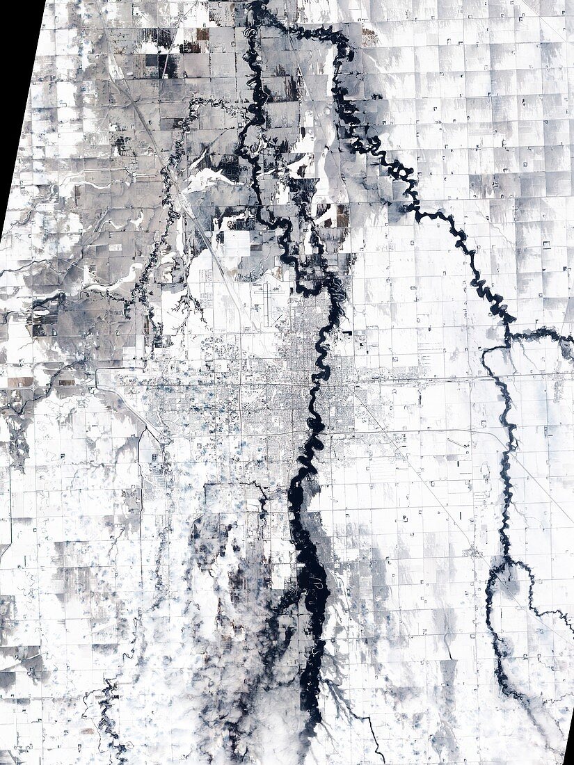 Fargo,North Dakota,USA,satellite image