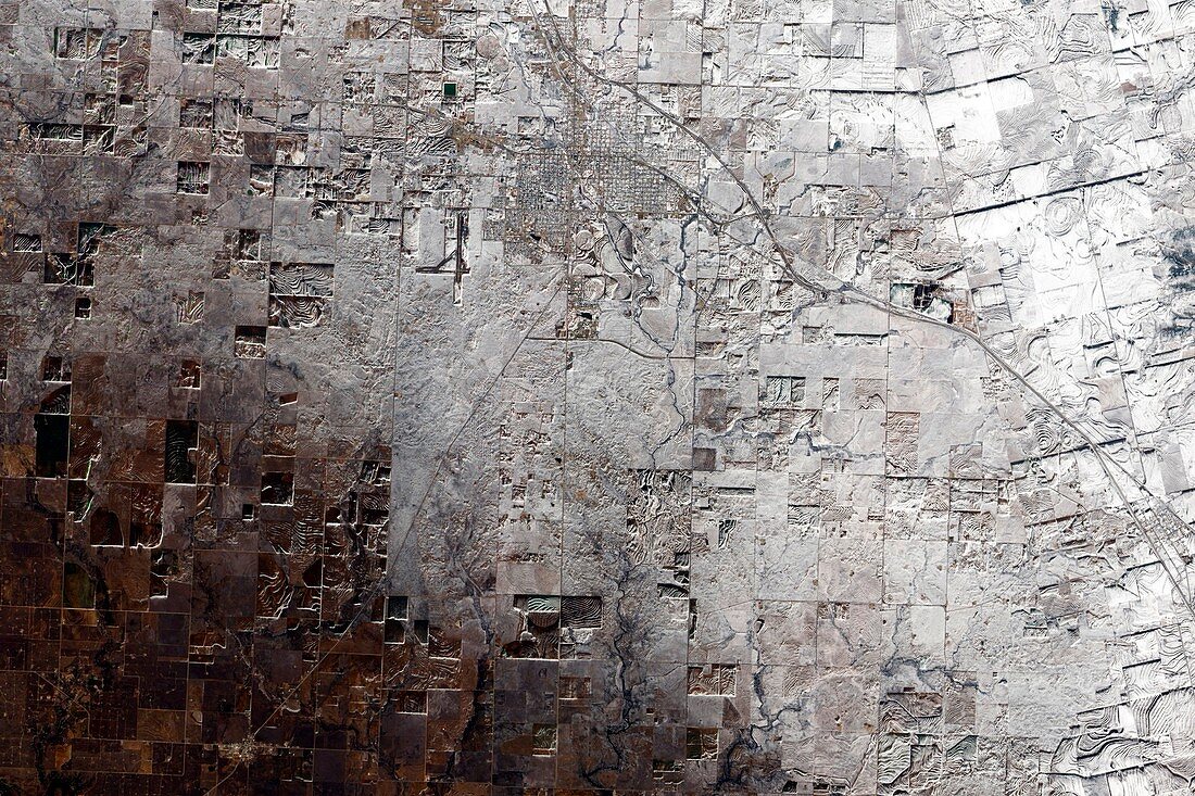Snyder town,Texas,USA,satellite image