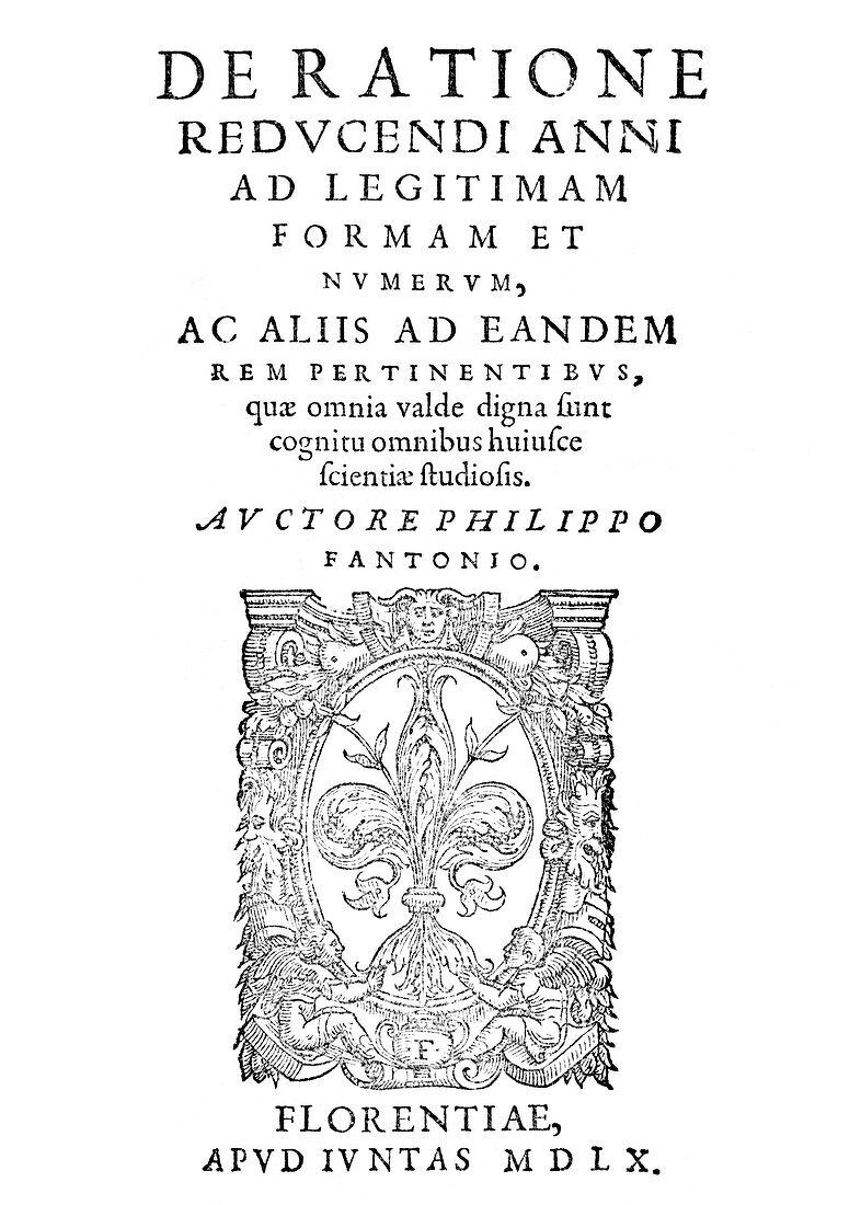 Fantoni's astronomical treatise,1560