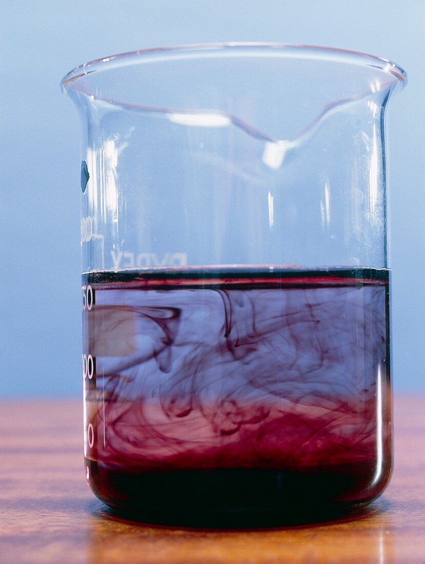 Ink diffusing through water