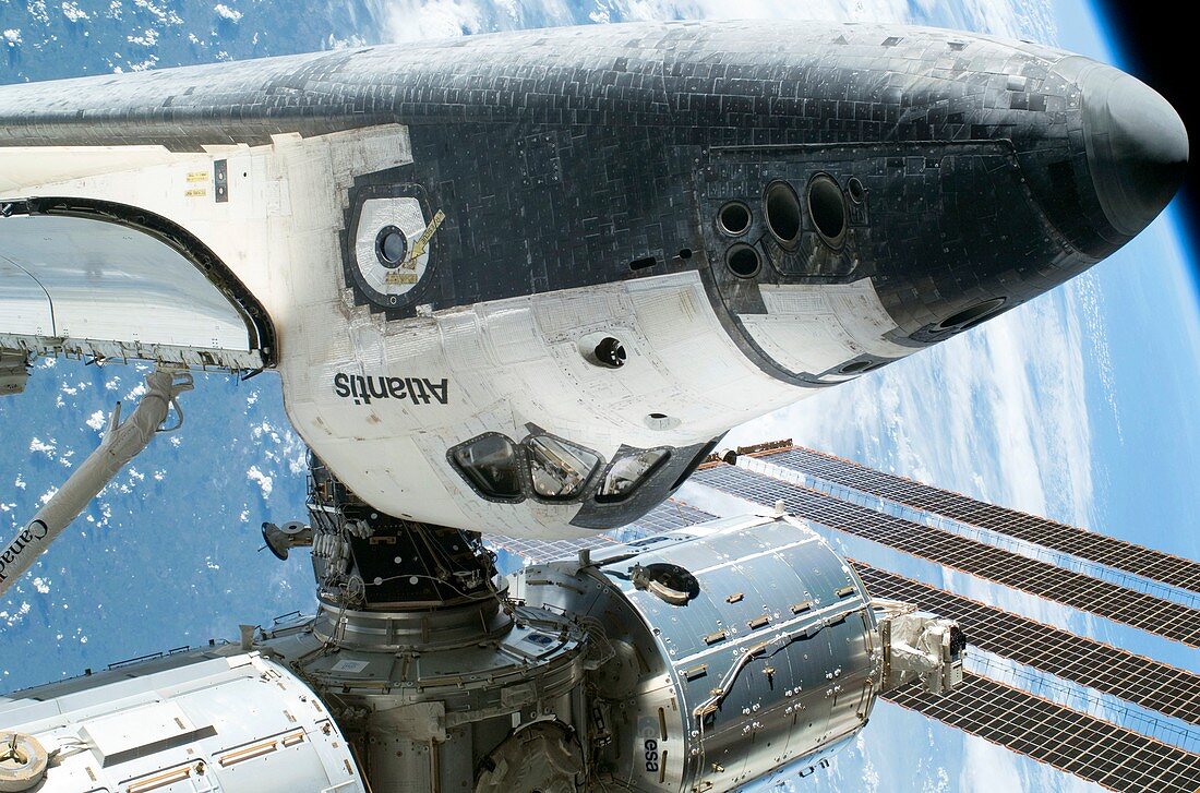 Space shuttle and ISS