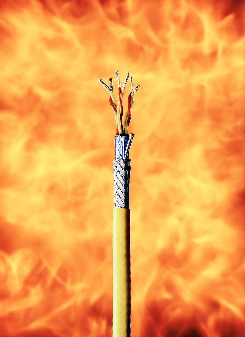 Flame-resistant cable