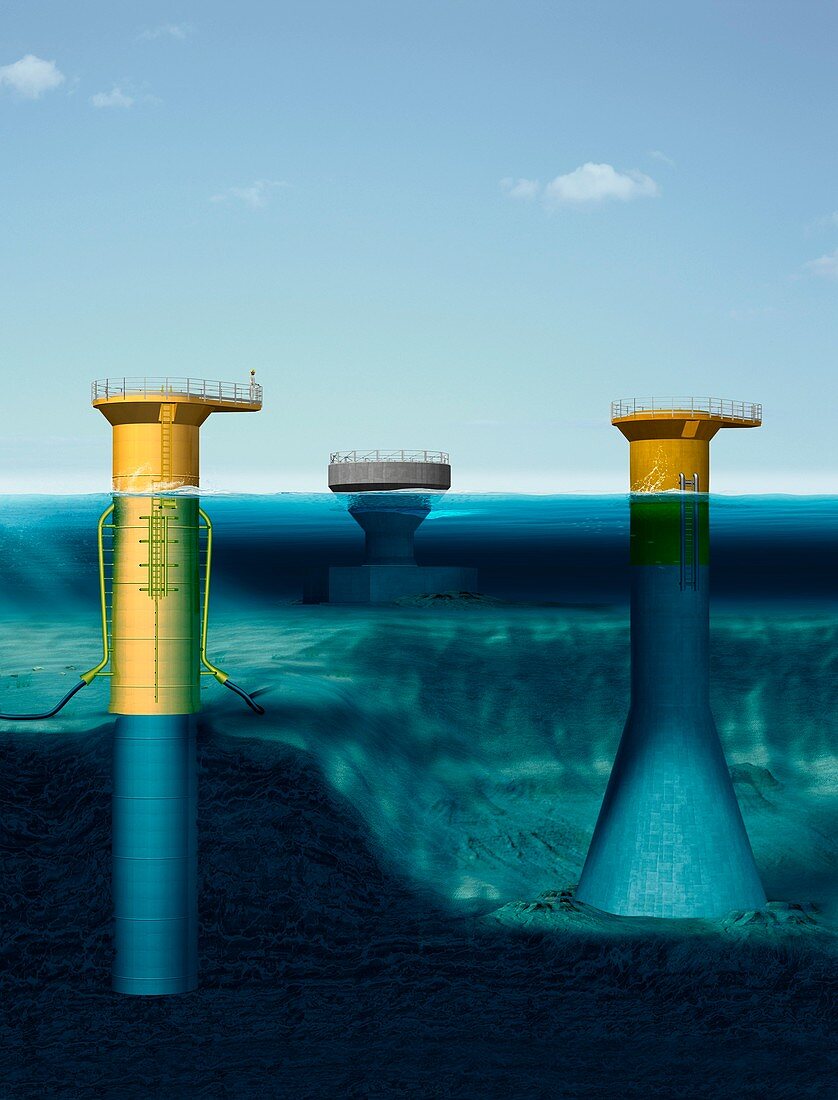 Offshore wind farm foundations,artwork