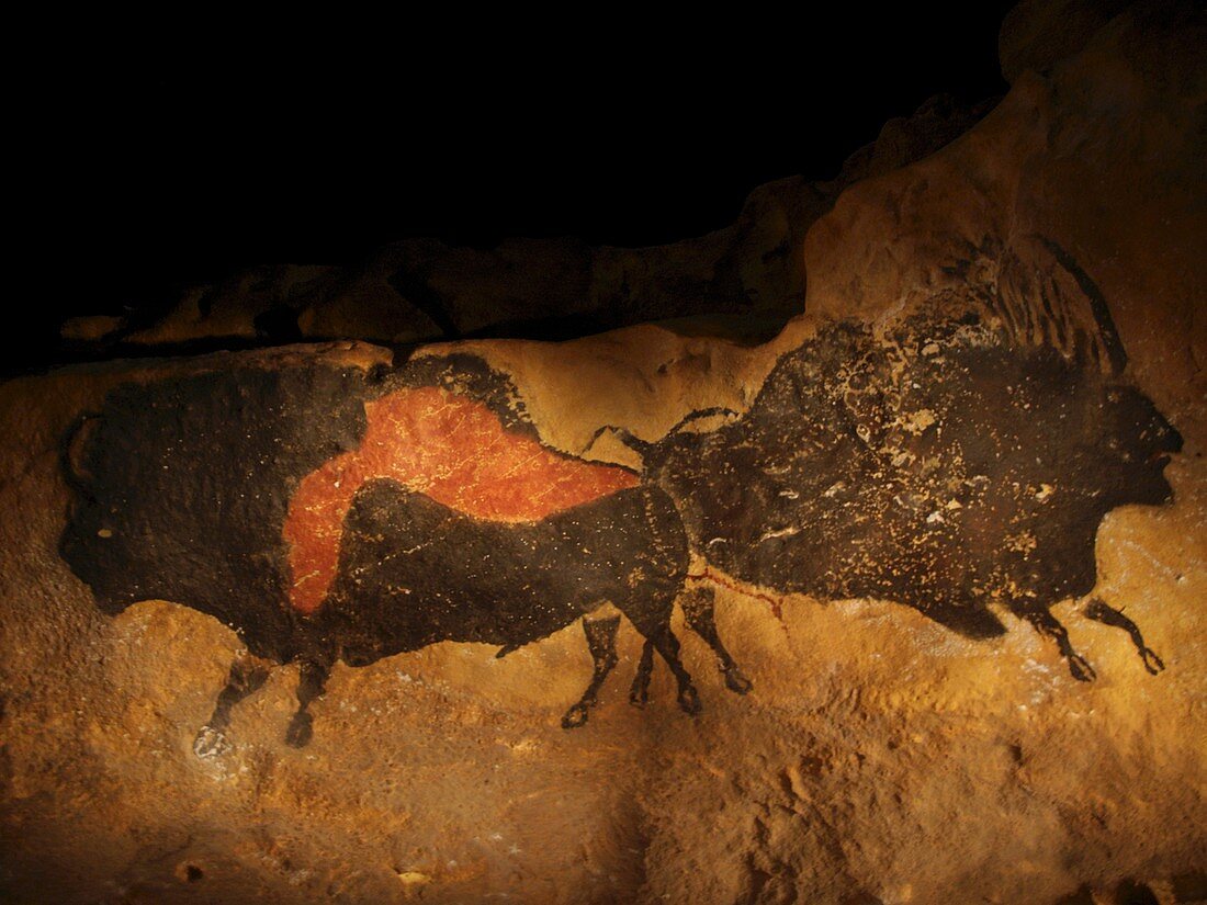 Stone-age cave paintings,Lascaux,France