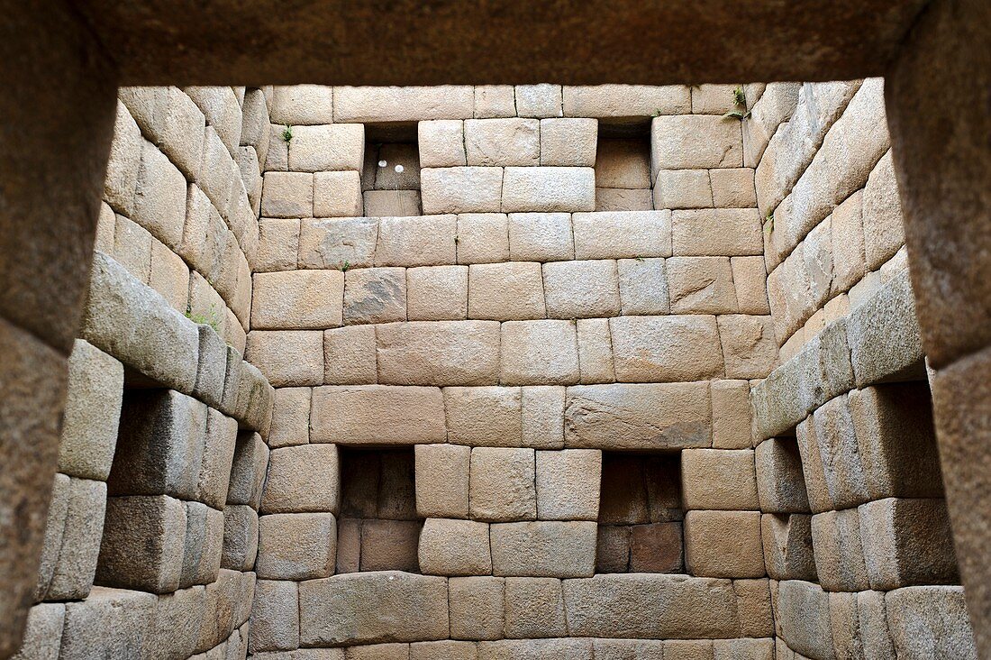 Building interior,Machu Picchu,Peru