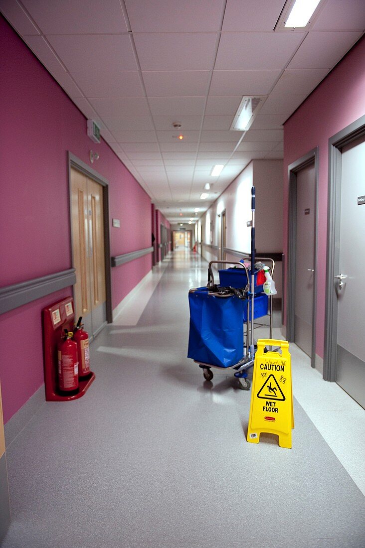 Hospital cleaning trolley