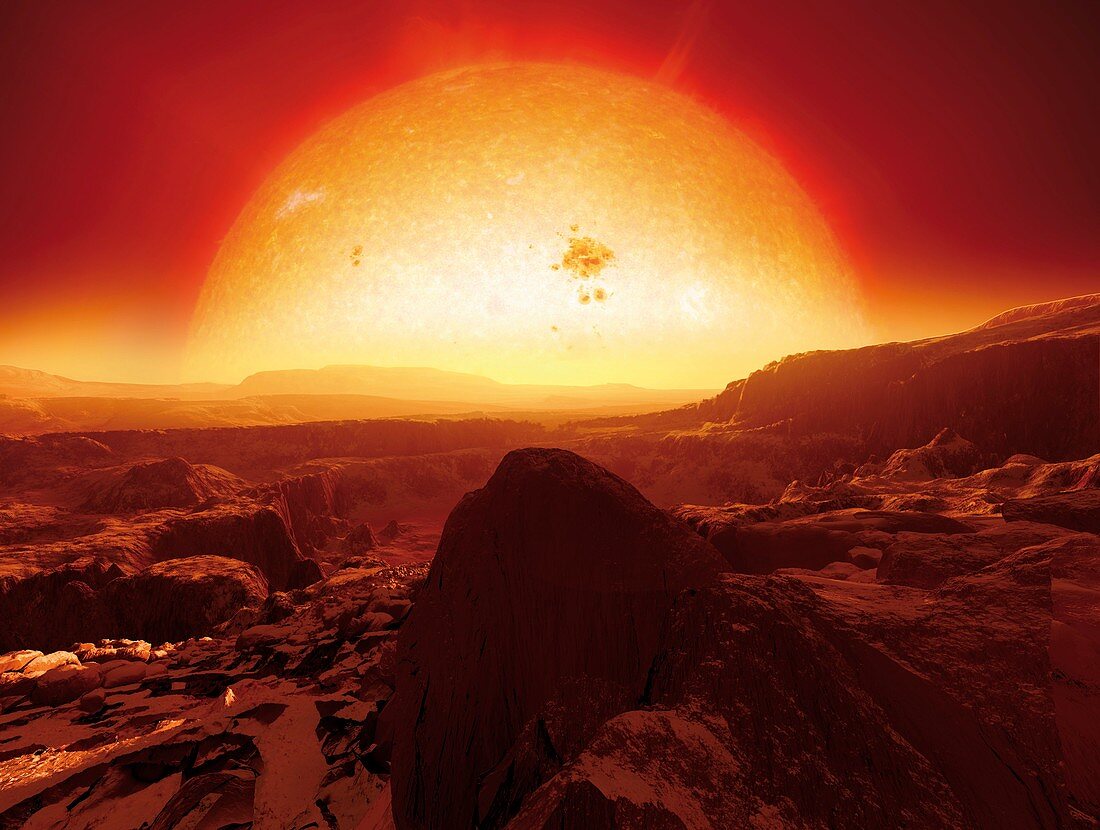 Extrasolar planet Gliese 1214b,artwork