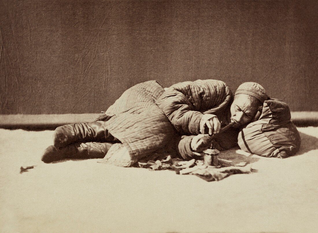 Opium smoker,Central Asia,19th century