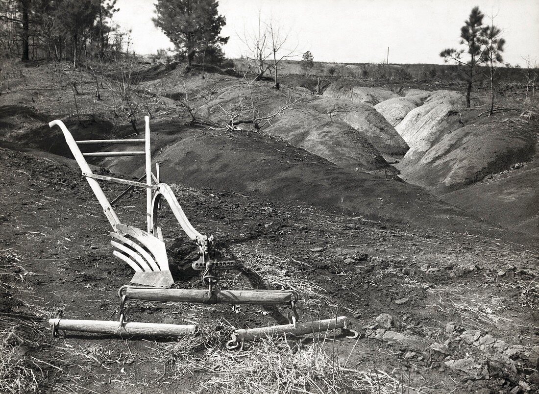 Eroded farmland,USA,1937