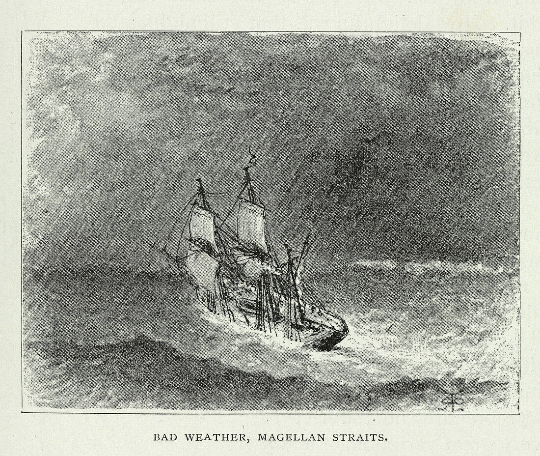 Bad weather,Magellan Straits,artwork