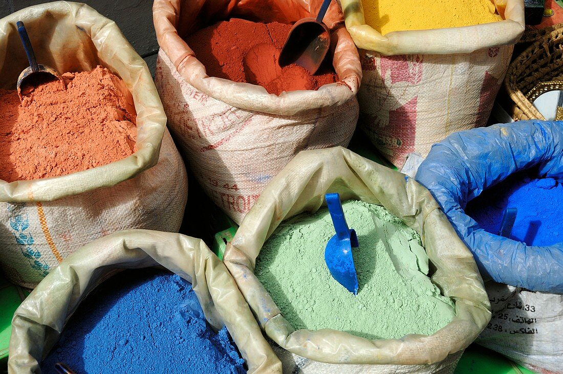 Coloured pigments,Morocco