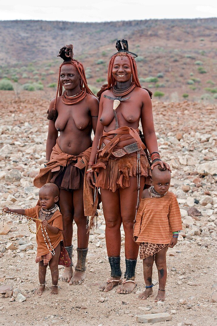 Himba women and children,Namibia