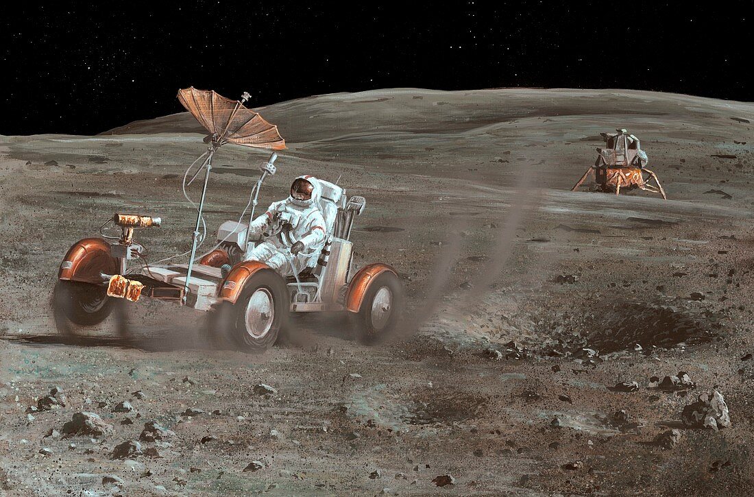 Apollo 16 lunar rover,artwork
