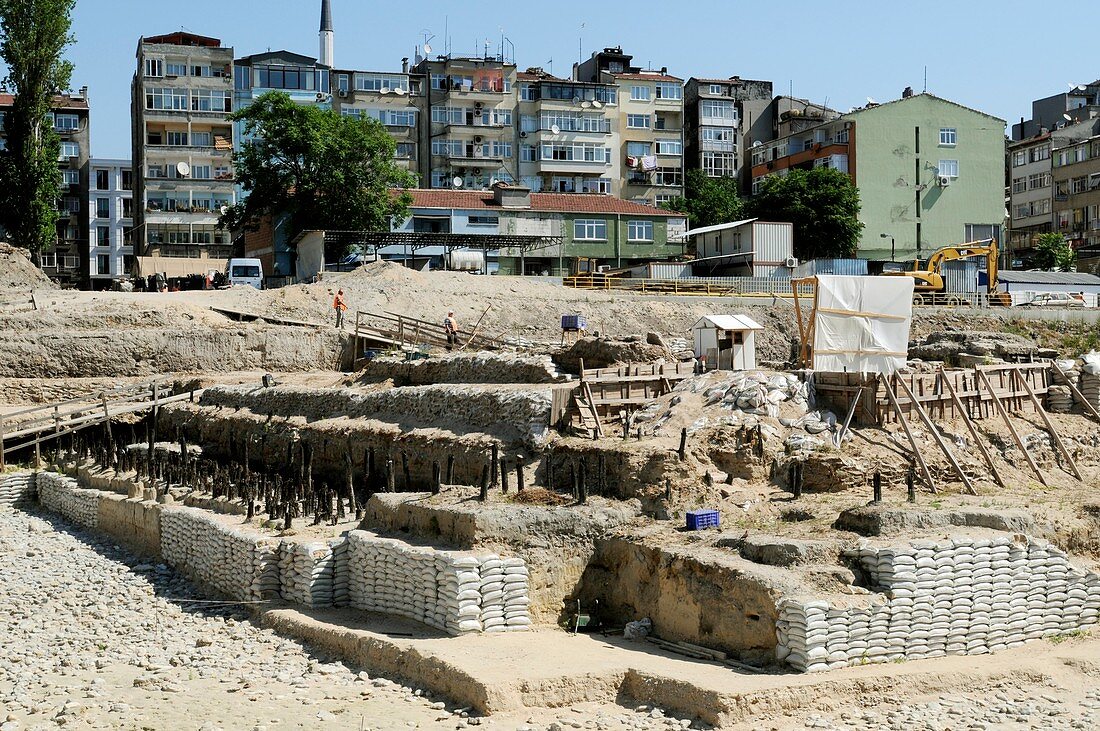 Yenikapi archaeological site,Turkey