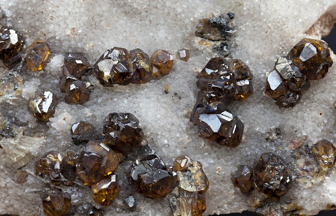 Sphalerite crystals