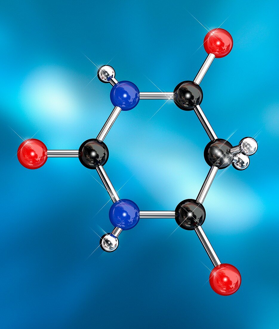 Barbituric acid molecule,artwork