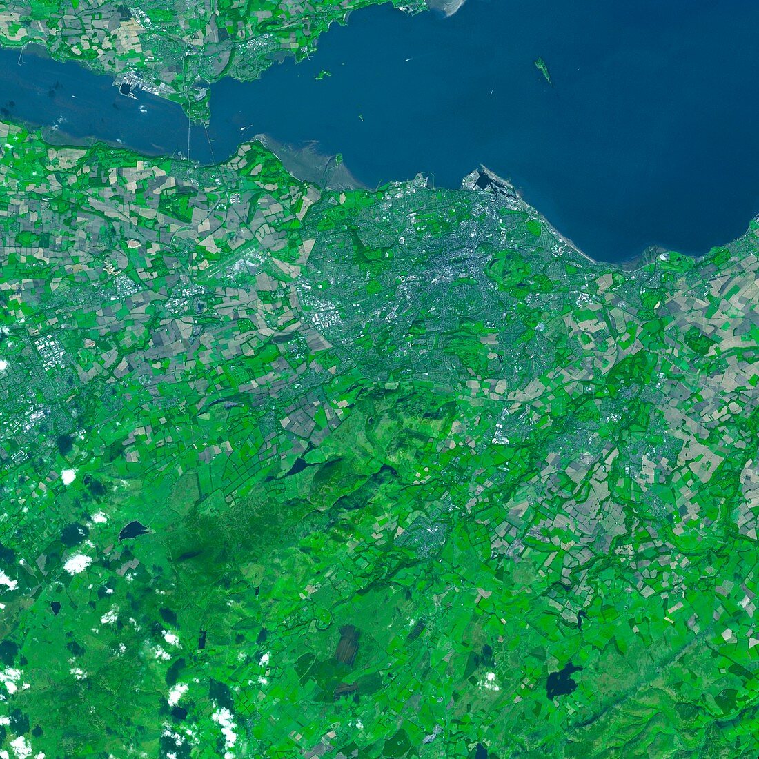 Edinburgh,Scotland,satellite image