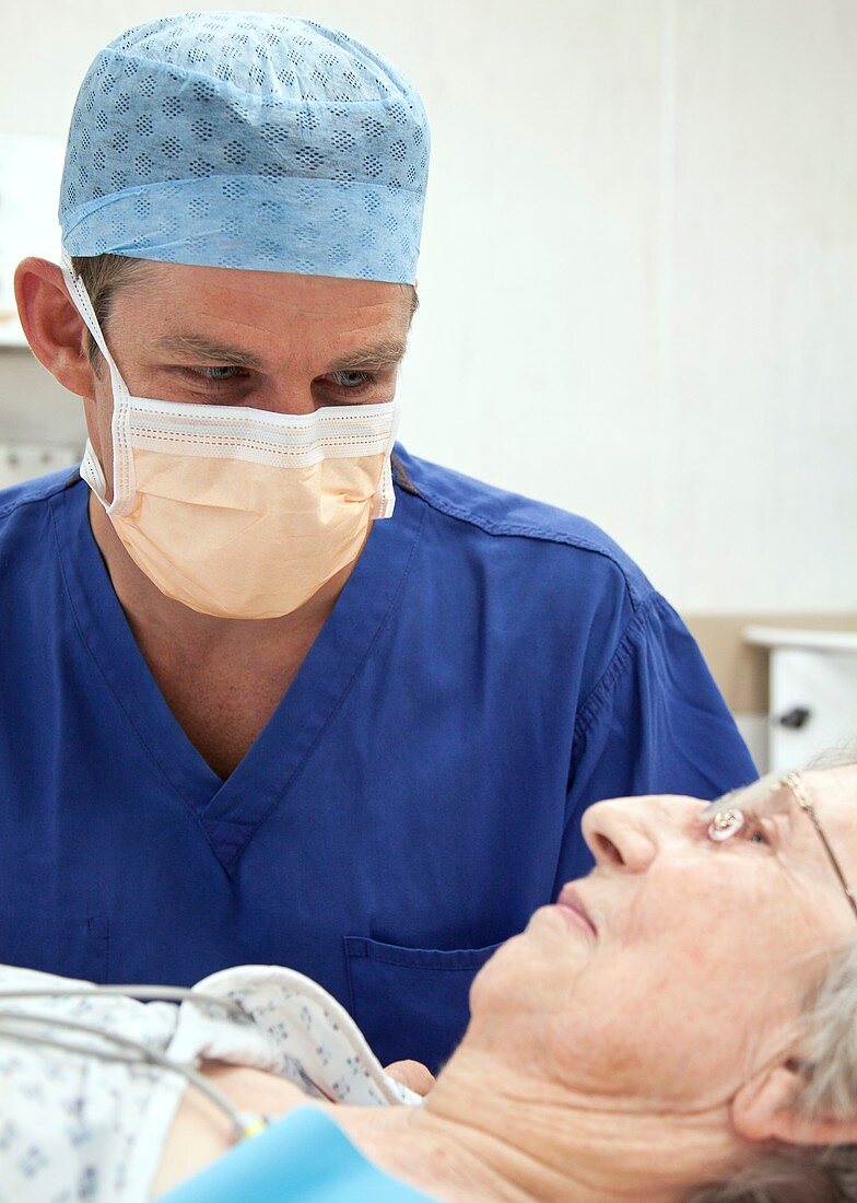 Anaesthetist and patient