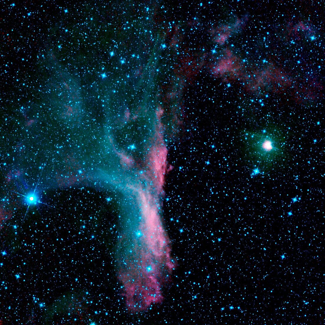 DG 129 nebula,infrared image
