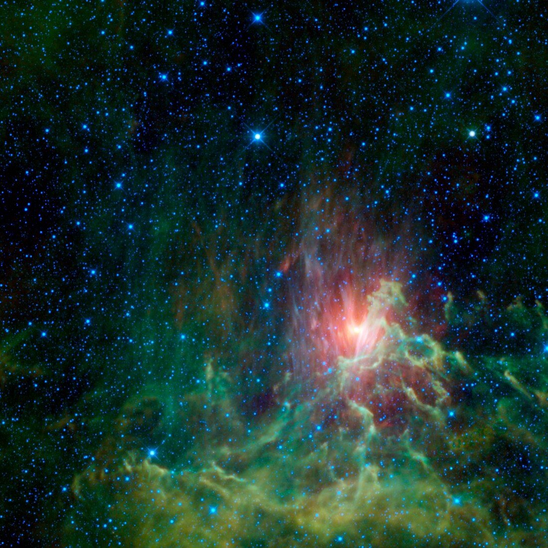 Flaming Star Nebula,infrared image