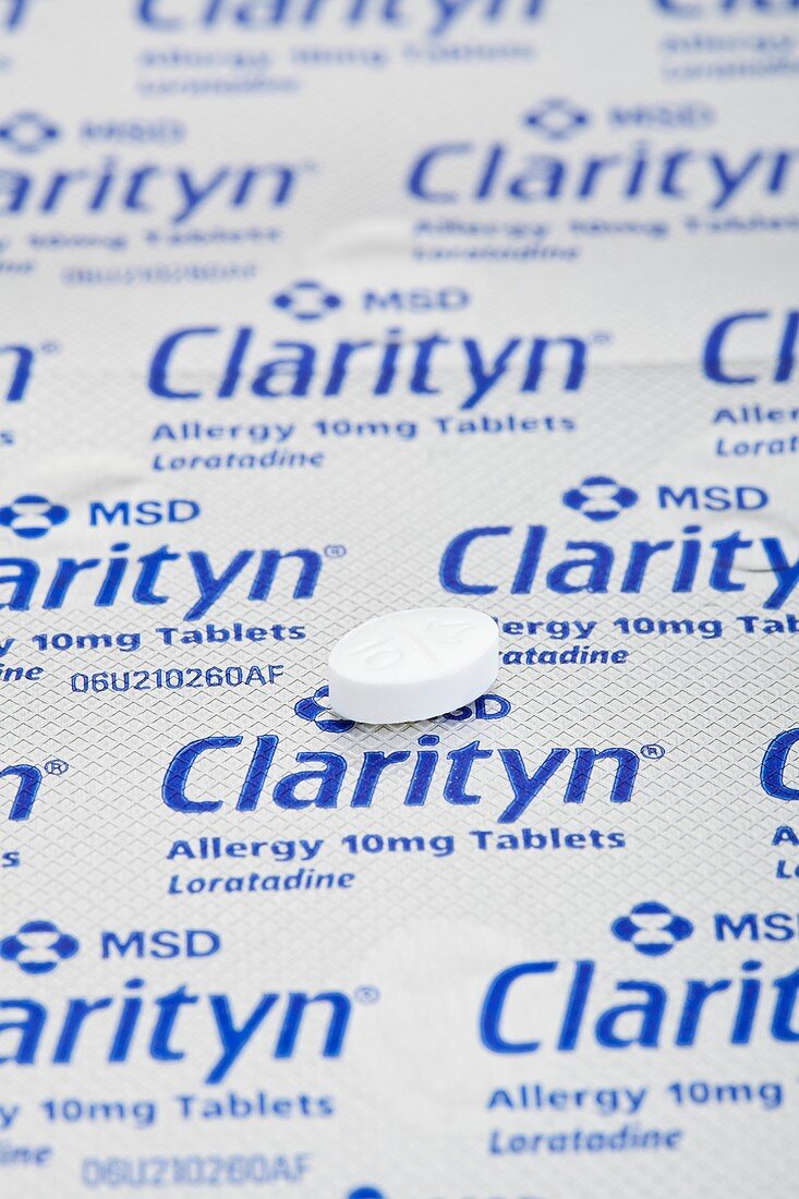 Clarityn 10mg tablet on blisterpack