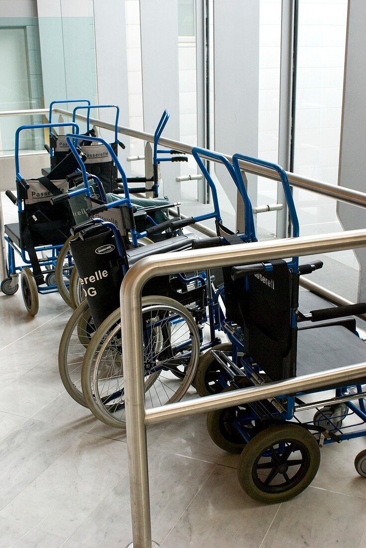 Wheelchairs at airport