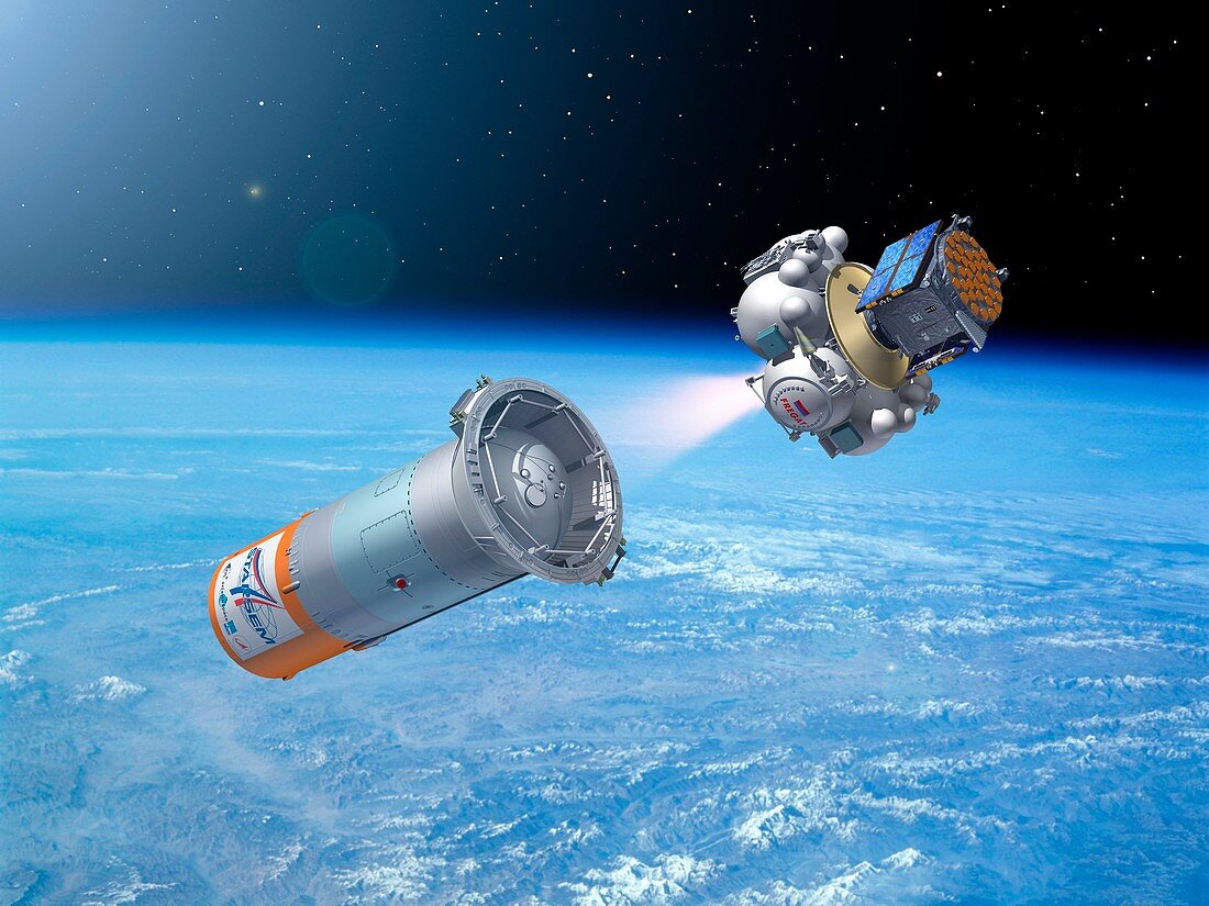 Galileo GIOVE-A satellite deployment