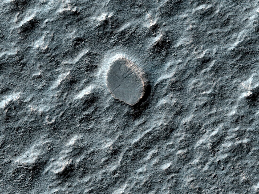 Rock debris on Mars,satellite image