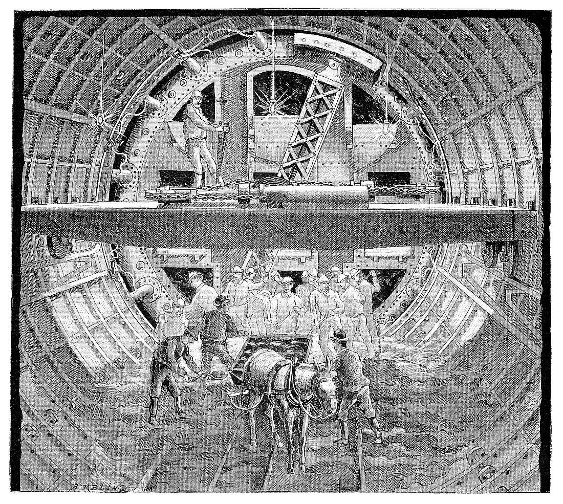 Tunnel construction,19th century