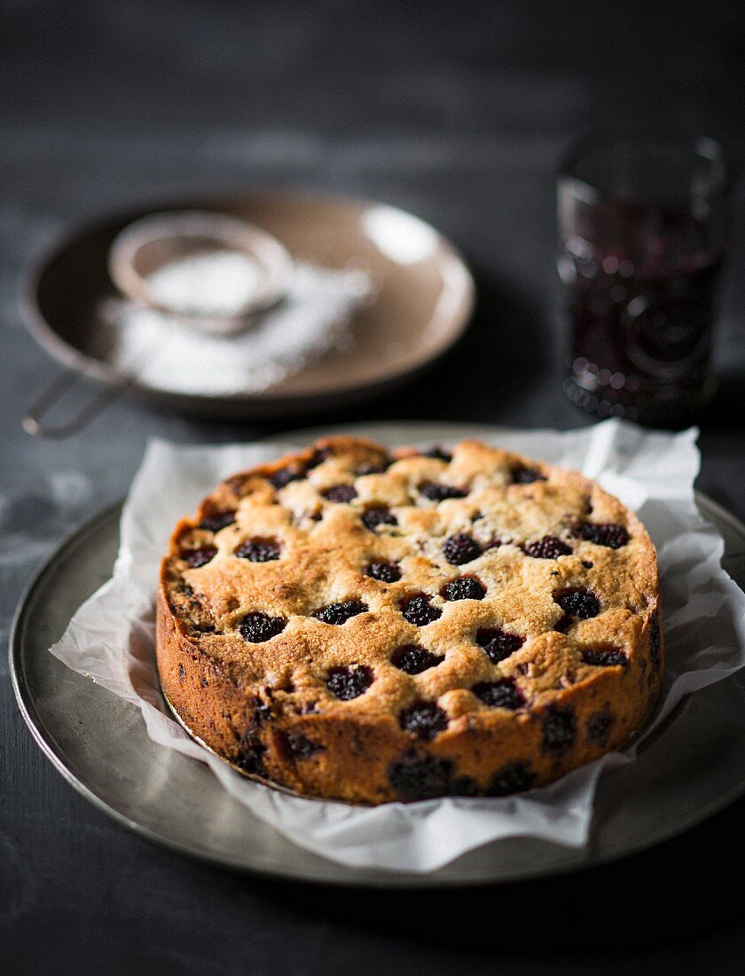 Blackberry and almond cake