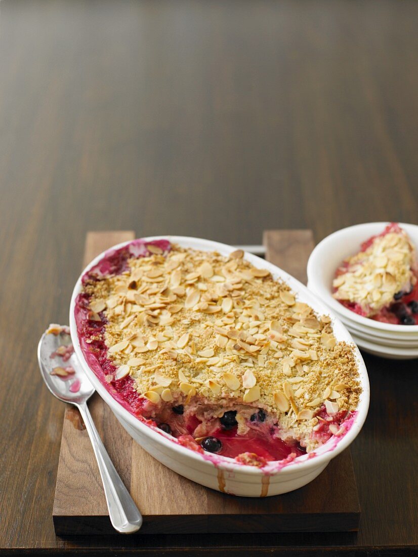 Blaubeer-Crumble