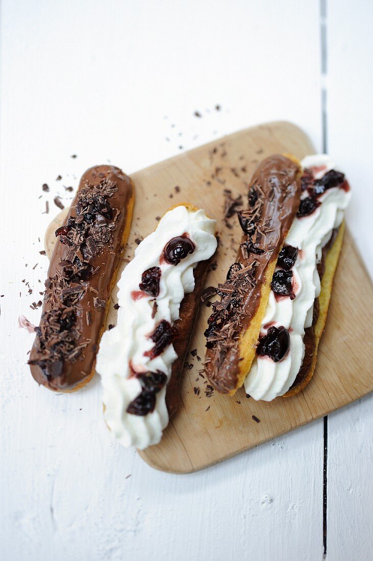 Black Forest eclairs