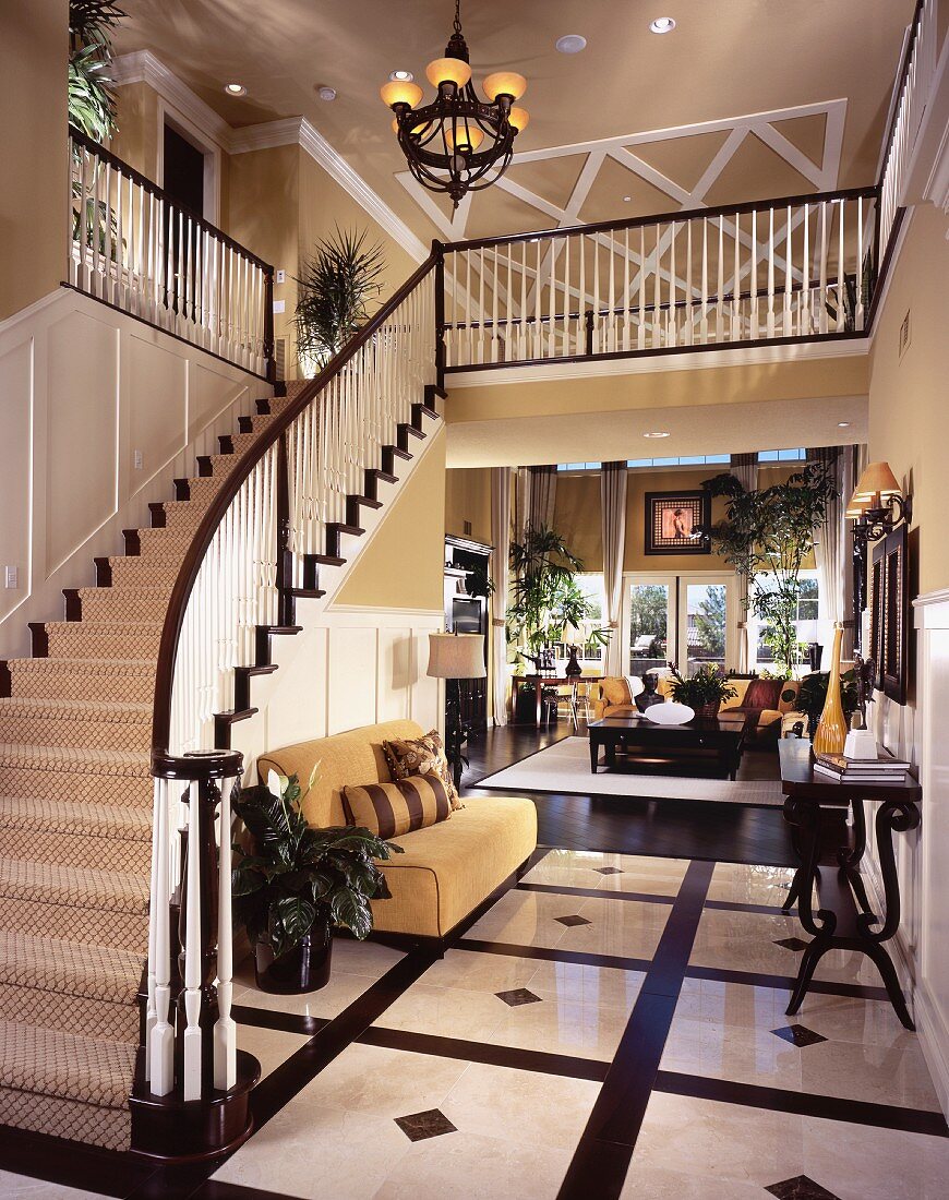 Staircase in contemporary house