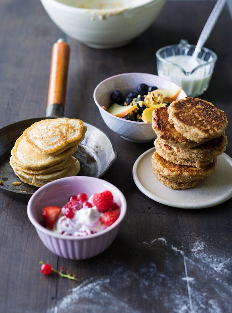 ADHD food: amaranth pancakes and fruit blinis