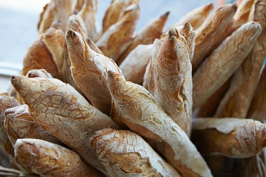 Baguettes in a basket