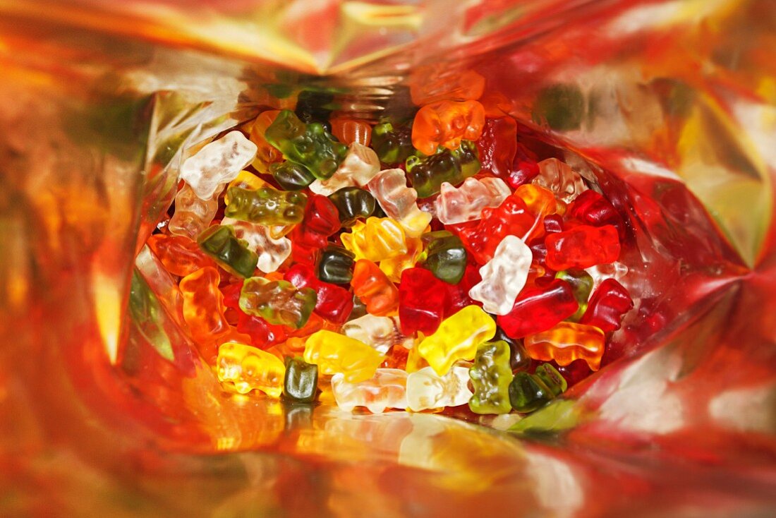 Gummy bears in a bag
