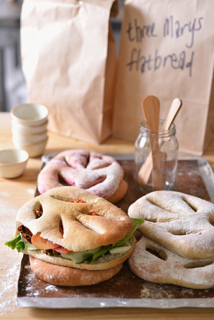 Fladenbrot-Sandwiches