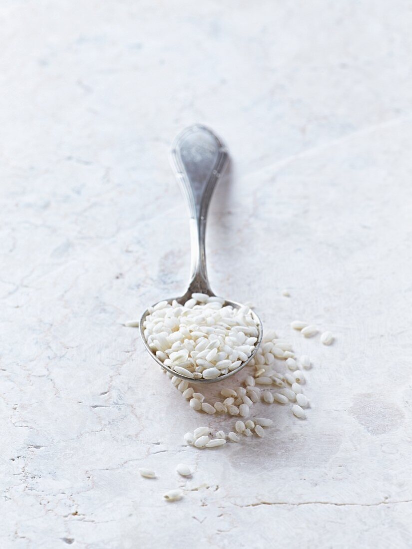 A spoonful of risotto rice