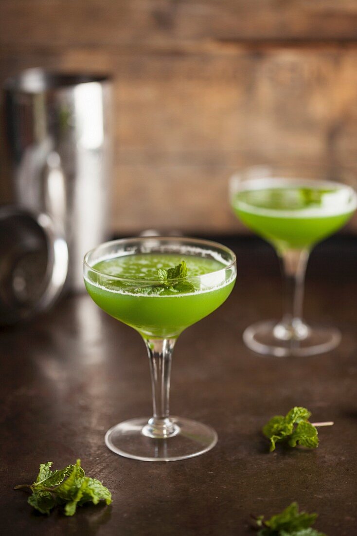 Herb cocktails with mint