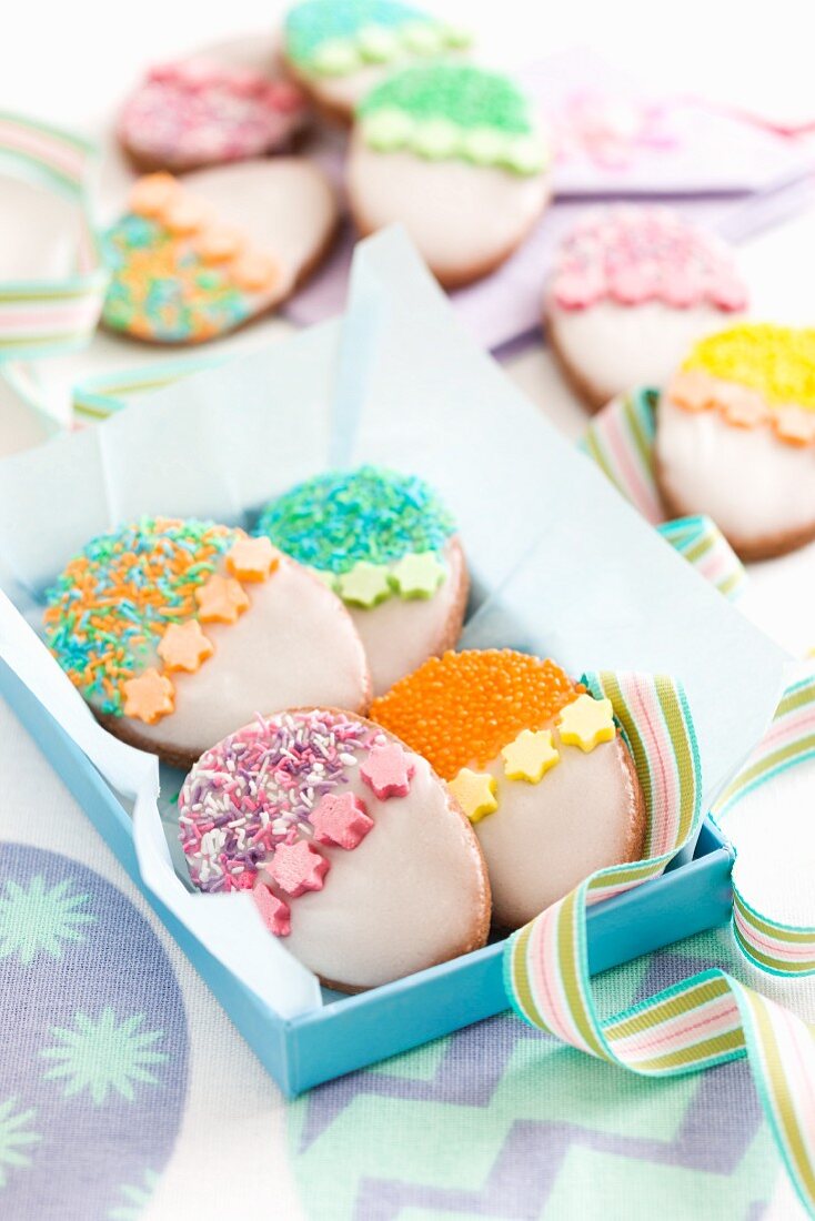 Colourful Easter biscuits