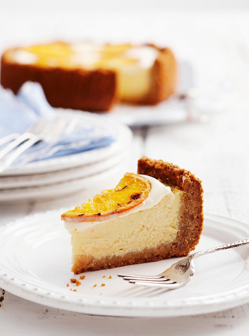 Orange and yoghurt cheesecake