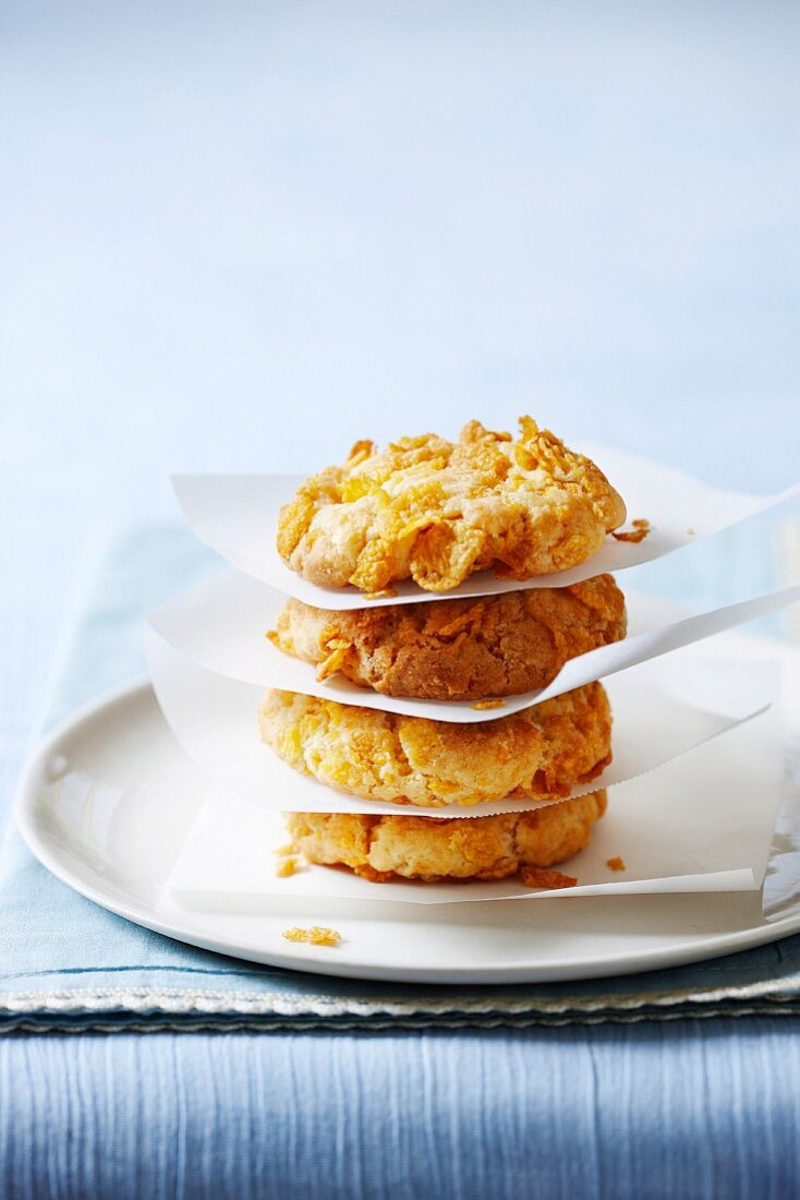 Cornflake cakes with ginger